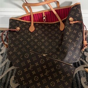 Louis Vuitton Brown and Tan Monogram Tote